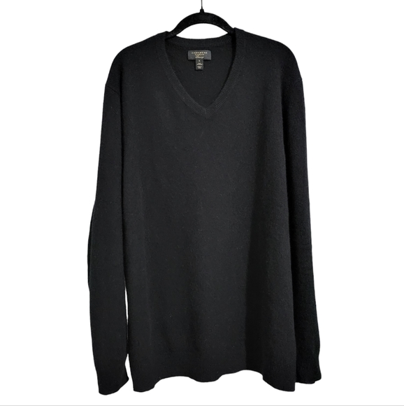 Charter Club Other - Charter Club V Neck Cashmere Sweater Black size L